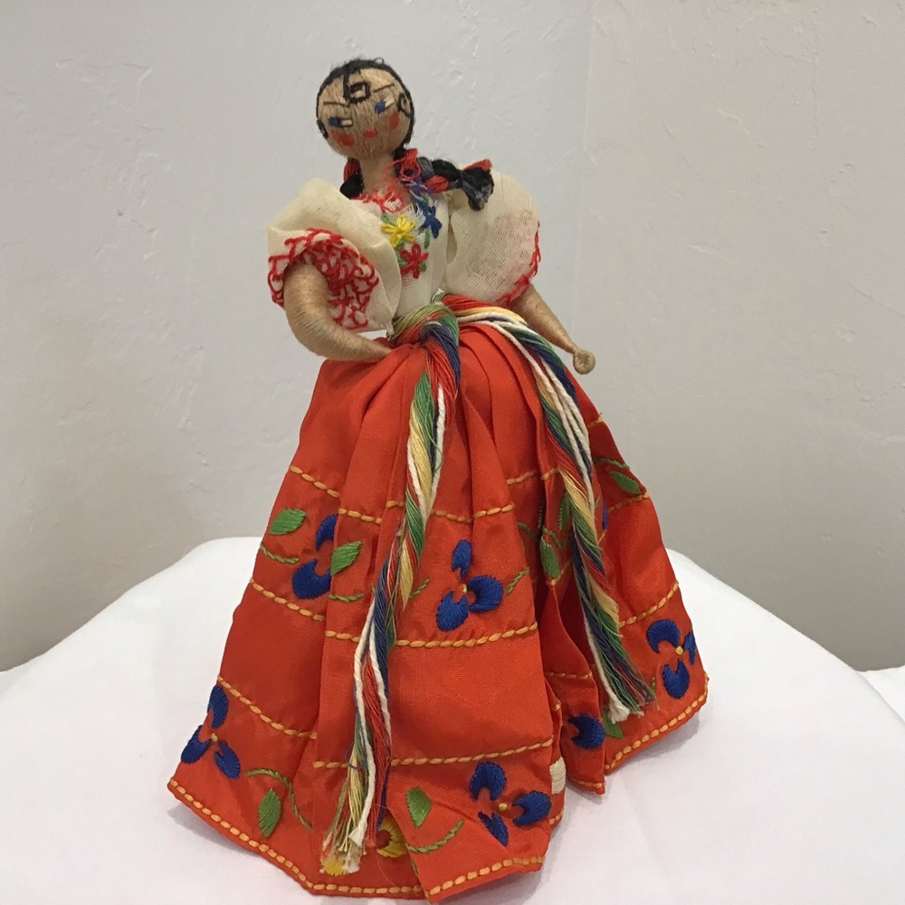 Vintage 1944 Joly Pat Mexican Senorita Folk Art Doll – Collector’s Piece